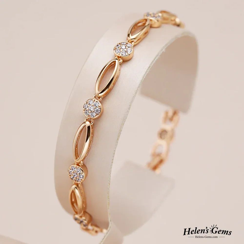 Gold Link Tennis Bracelet